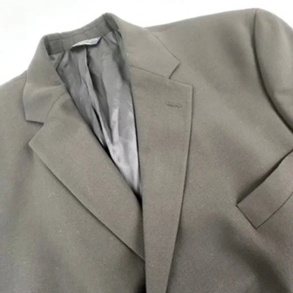 Brooks Mens 50L Blazer Jacket Suit Sport Coat Navy Blue Stretch Three Button - Picture 4 of 16